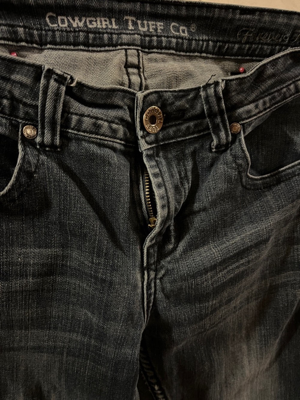 Cowgirl Tuff  Washed Relaxed Jeans